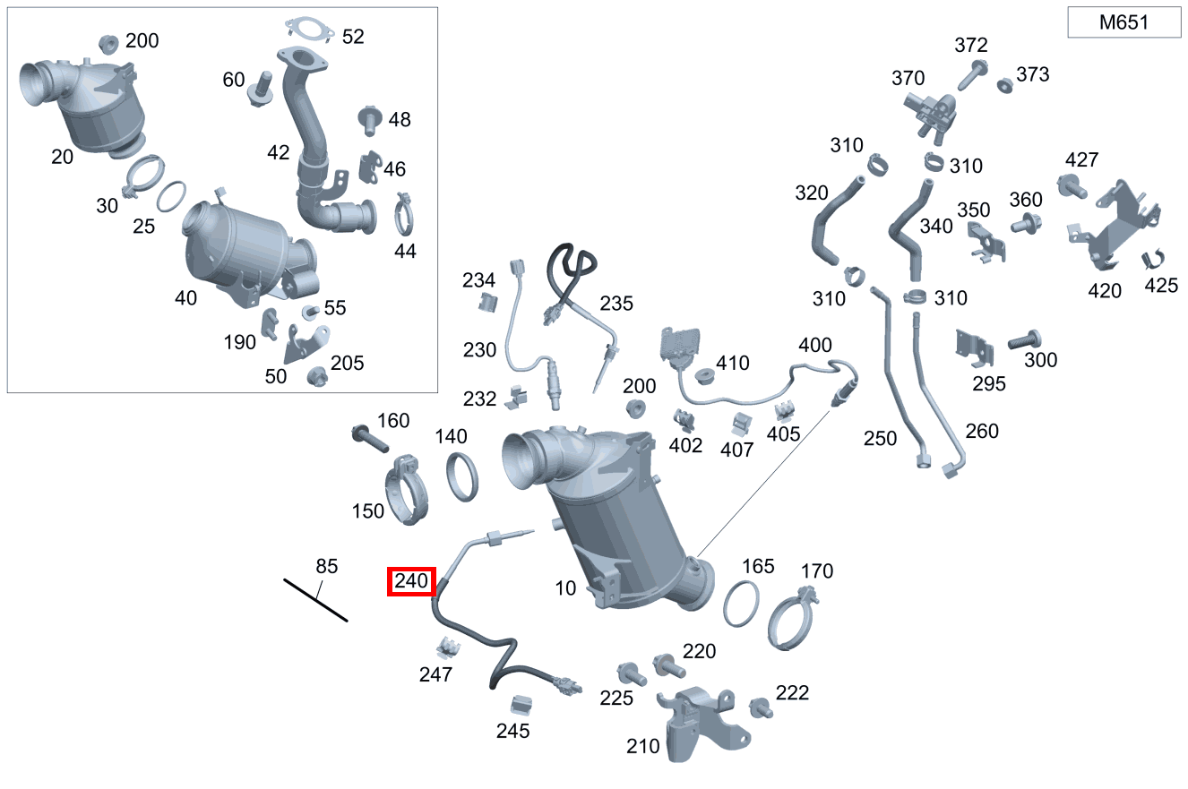 Temperatursensor Katalysator seitlich 207 Temperatursensor Katalysator seitlich 207