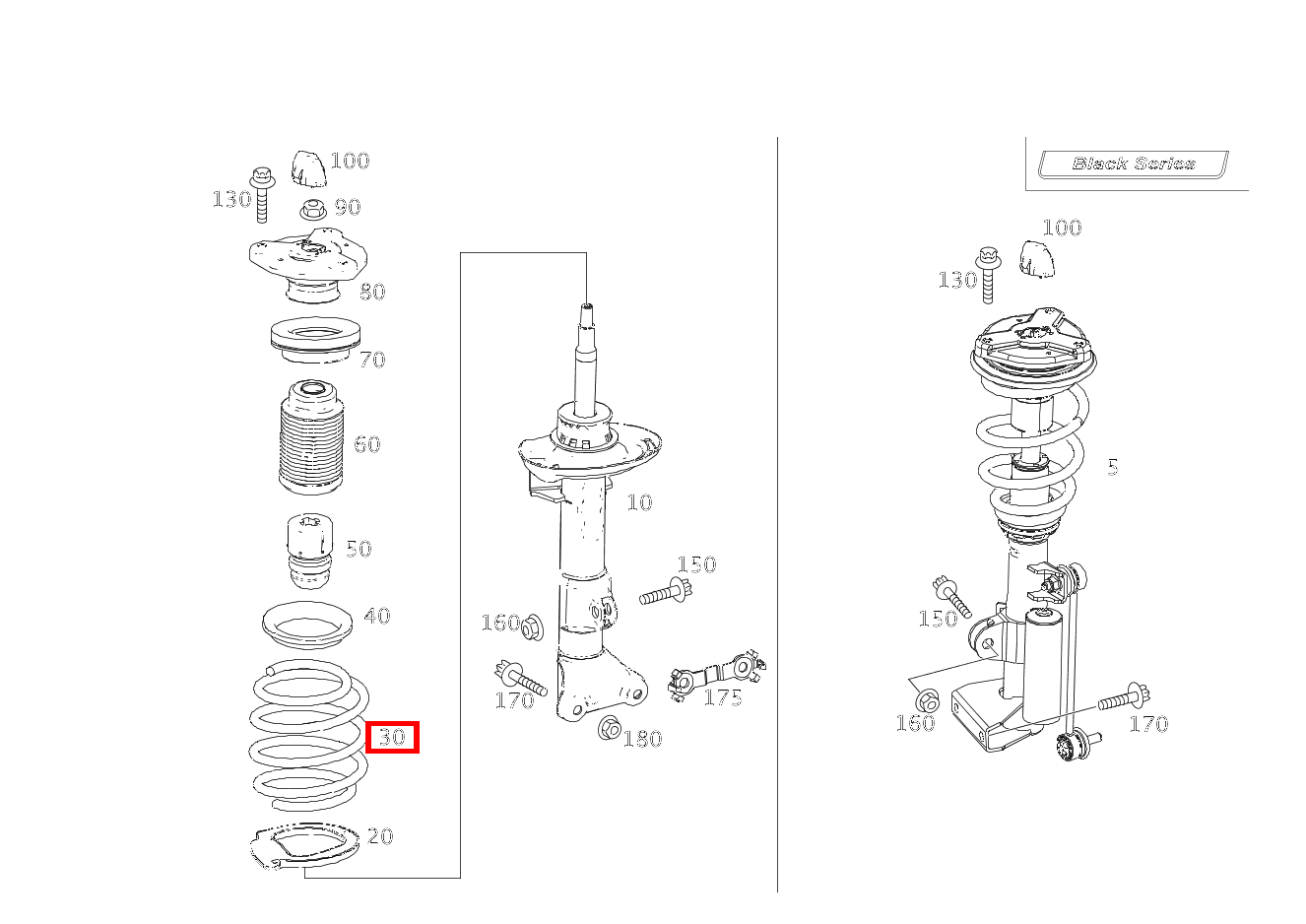 Schraubenfeder Farbkennzeichnung: 3 x rot C250CDI BE C 204