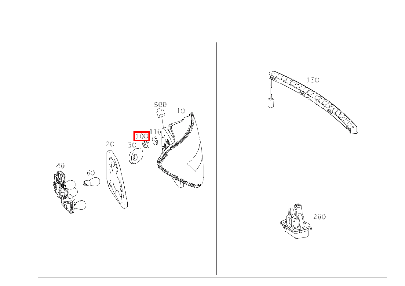Mutter BEFESTIGUNG RECHTE SCHLUSSLEUCHTE, SEITLICH; M5 C63AMG BlackSeries 204
