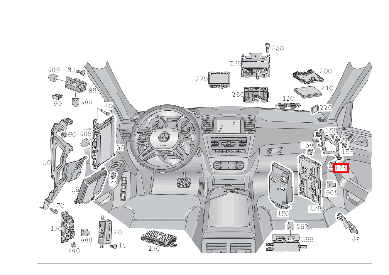 Sechsrundschraube BEFESTIGUNG STEUERGERAET AN HALTER; M6X20 GLS 500 4MATIC 166