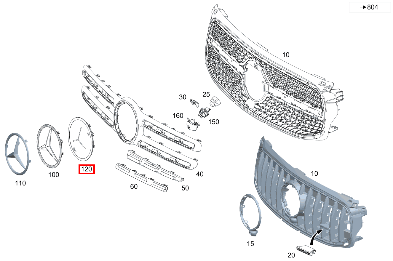 Grundplatte Mercedesstern Mercedes-AMG GLB 35 4MATIC 247 Grundplatte Mercedesstern Mercedes-AMG GLB 35 4MATIC 247