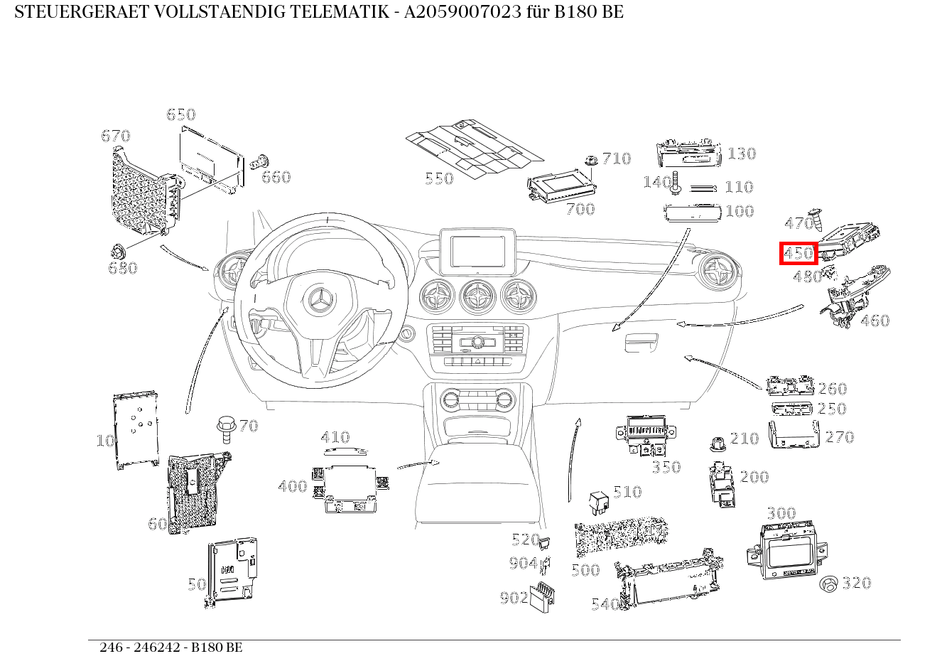 Steuergerät vollständig TELEMATIK B180 BE 246 Steuergerät vollständig TELEMATIK B180 BE 246