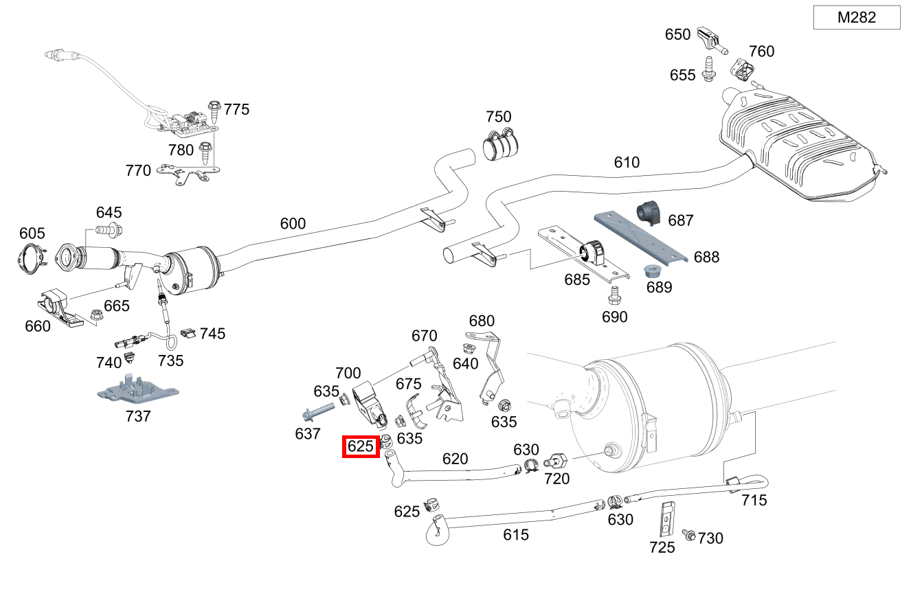 Schlauchschelle Abgasschläuche an Drucksensor; 14.5-15.5 MM A 200 Limousine 177