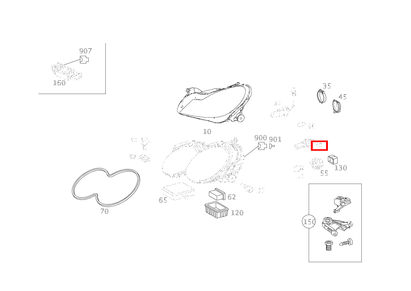 GASENTLAD.LAMPE ABBLENDLICHT; D2S 12V-35W SL 65 AMG Roadster BCA 230