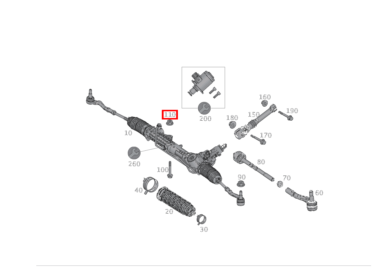 Mutter LENKUNG AN INTEGRALTRAEGER; M12X1.5 SLK55 AMG 172