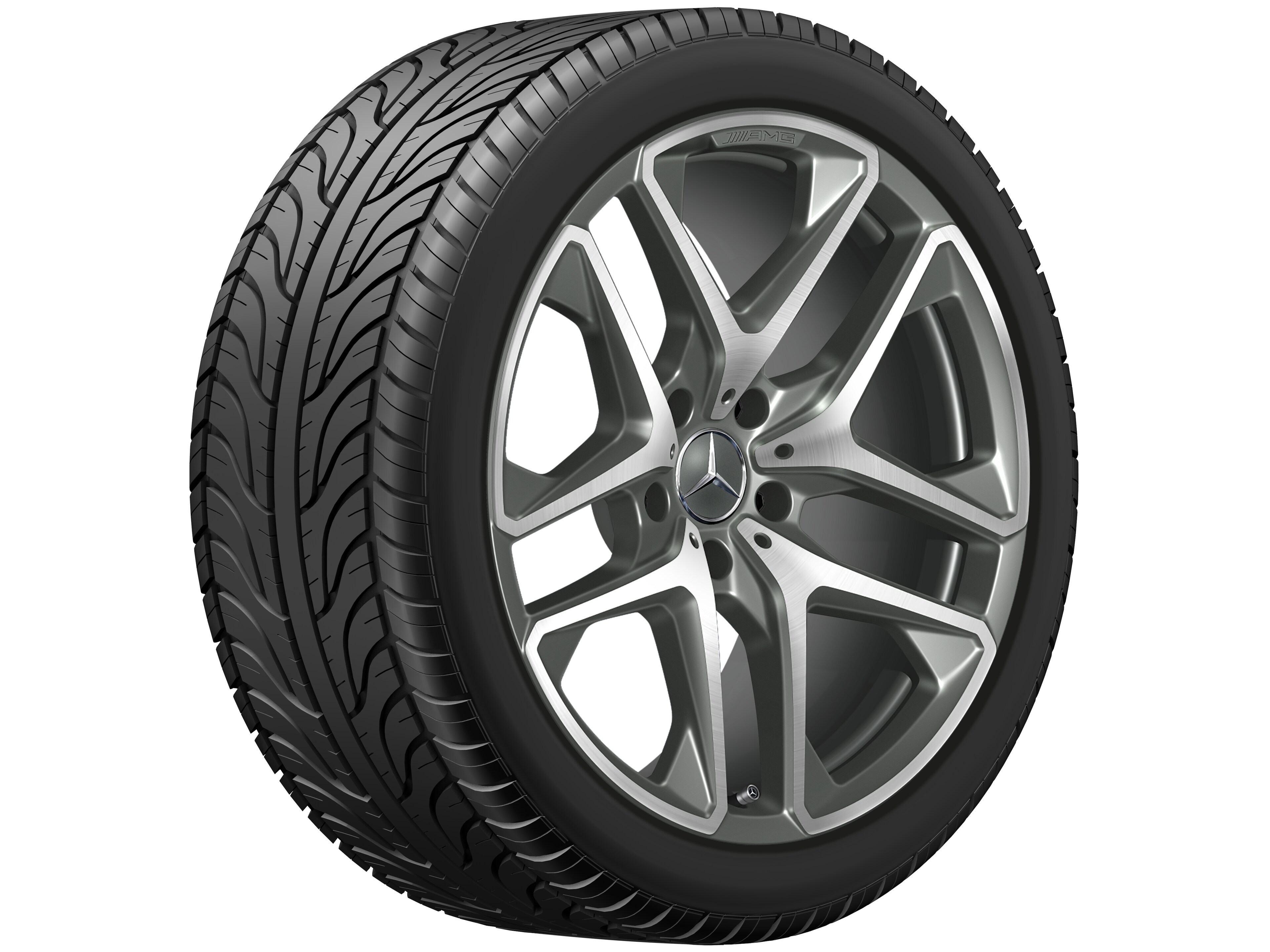 AMG 5-Doppelspeichen-Rad 21 Zoll, 10 J x 21 ET 33, titangrau