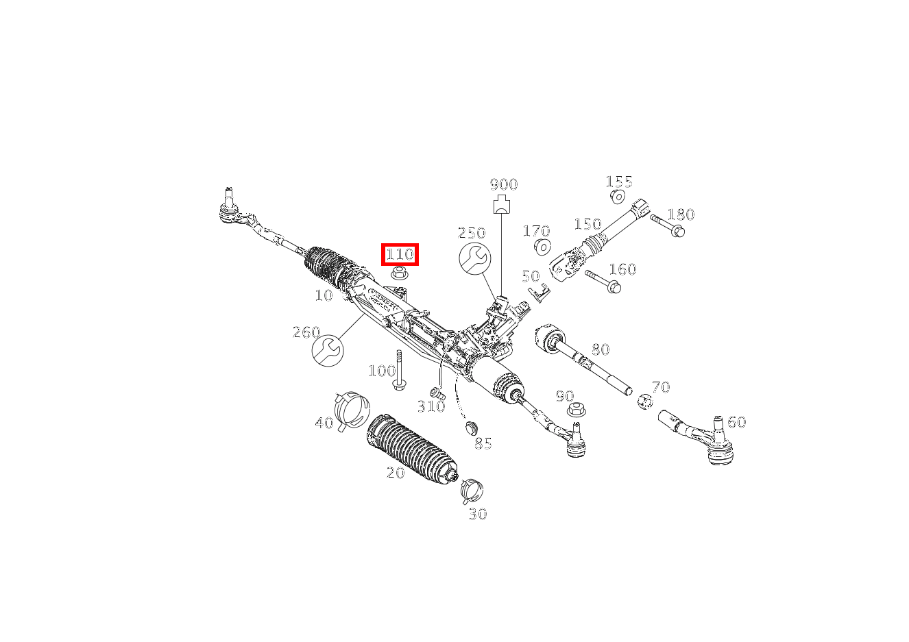 Mutter LENKUNG AN INTEGRALTRAEGER; M12X1.5 GLK220BT 4M 204