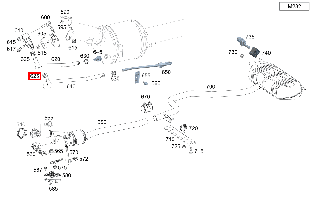 Schlauchschelle Abgasschläuche an Drucksensor; 14.5-15.5 MM E 400 4MATIC Cabriolet 238