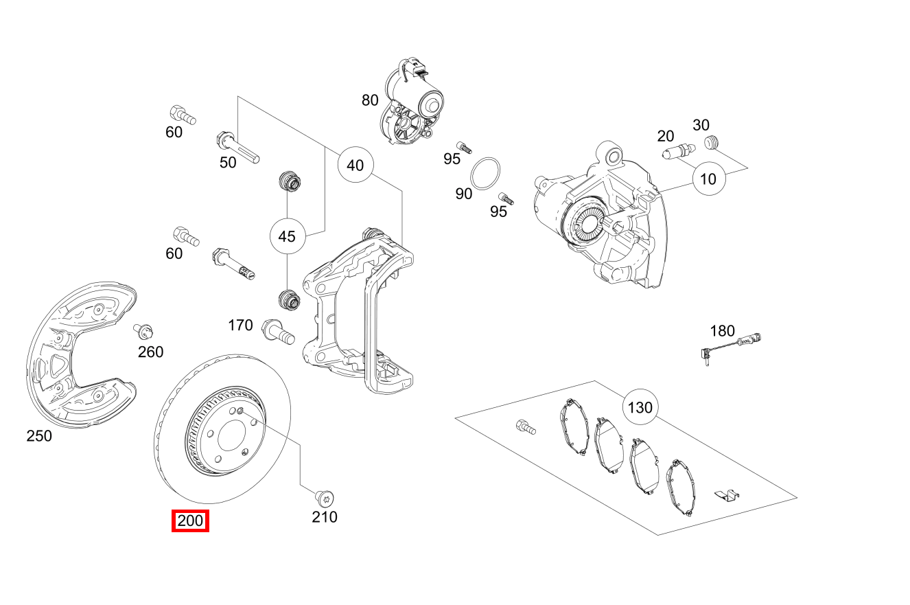 Bremsscheibe Hinten links und rechts G 500 STRONGER THAN TIME Edition 463