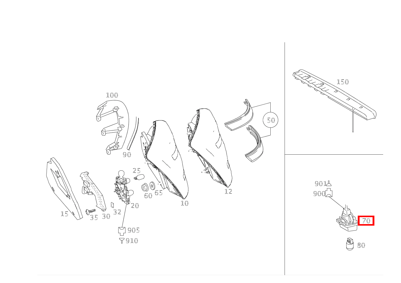 Kennzeichenleuchte KENNZEICHENLEUCHTE S 65 AMG Limousine lang 221 Kennzeichenleuchte KENNZEICHENLEUCHTE S 65 AMG Limousine lang 221