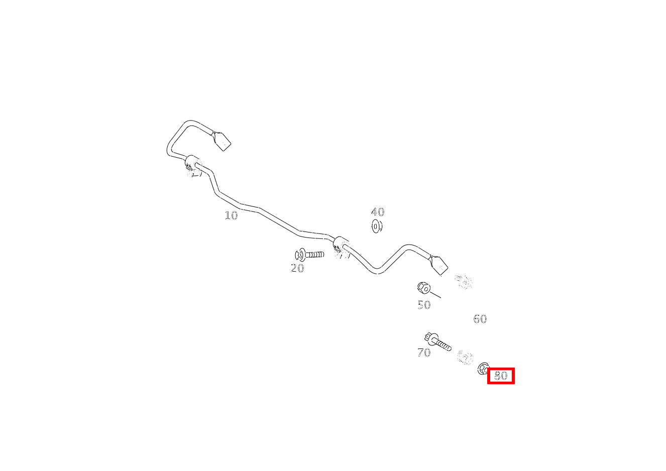 Mutter STANGE AN RADTRAEGER; M10 SL500 230