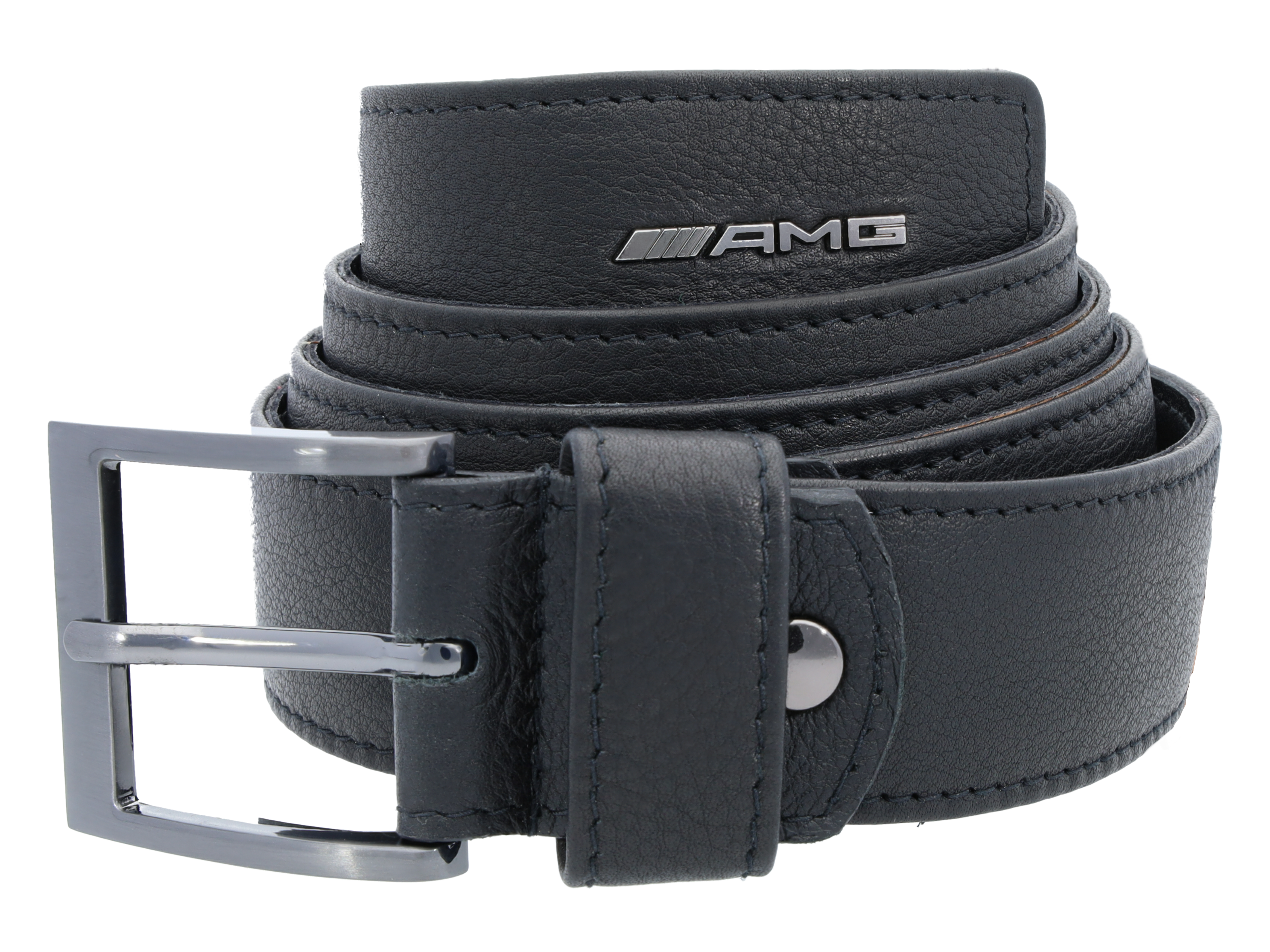 AMG Gürtel, schwarz, Rindleder