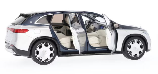 Mercedes-Maybach EQS 680 SUV, X296 sodalithblau / hightechsilber, 1:18 Mercedes-Maybach EQS 680 SUV, X296 sodalithblau / hightechsilber, 1:18