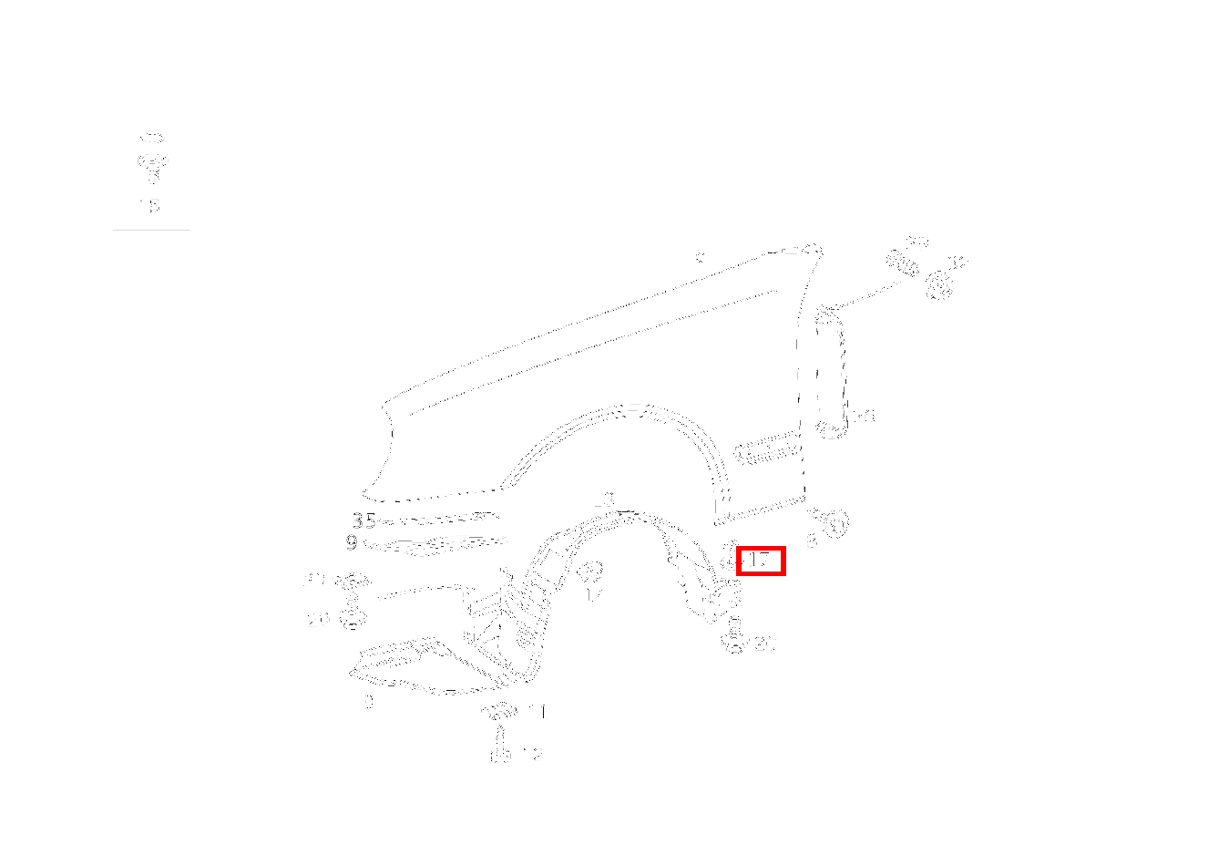 Dübel ABDECKUNG RADEINBAU CLK 55 AMG CABR. 208