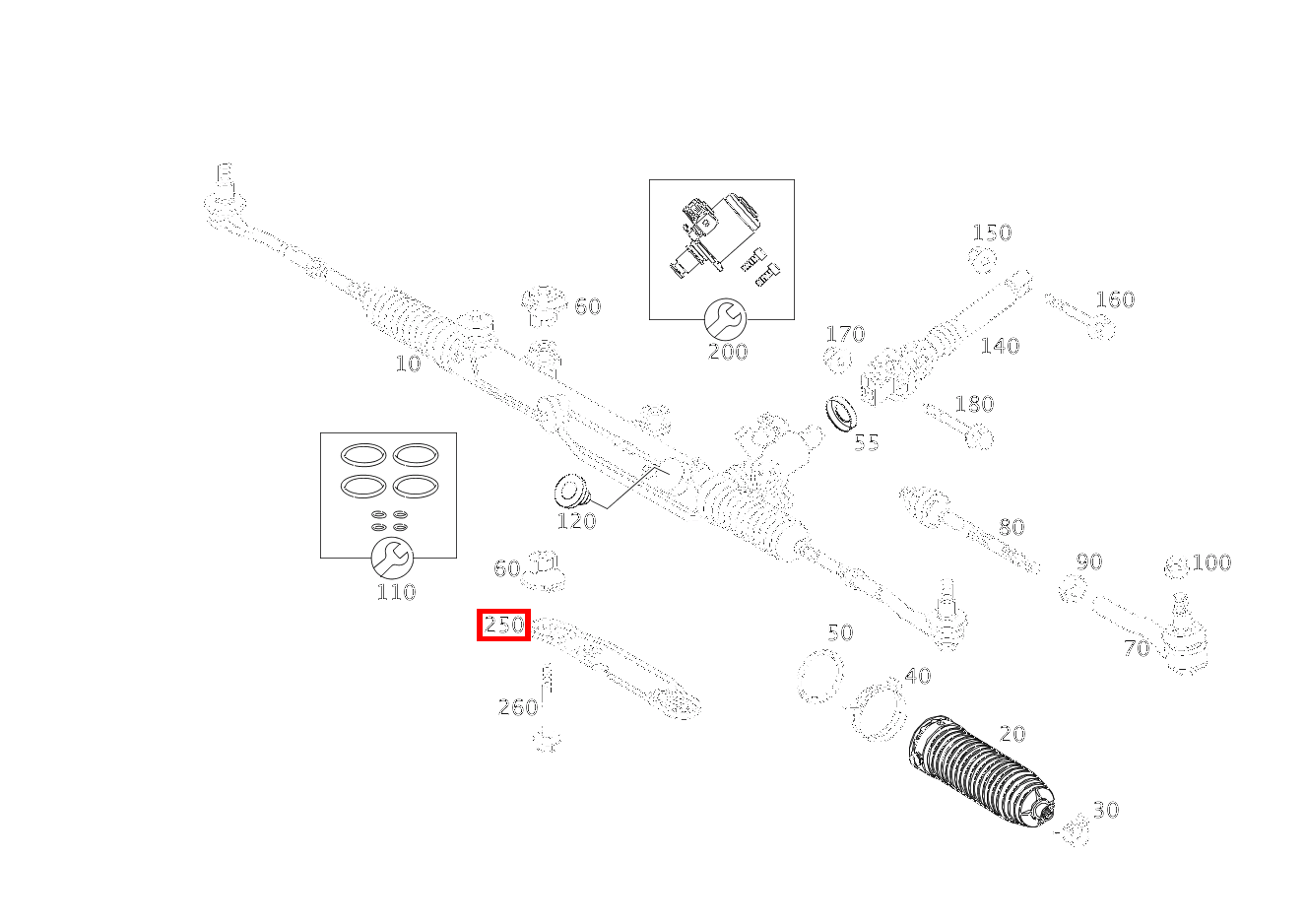 Platte LENKUNG AN QUERTRAEGER C 320 Sportcoupé 203
