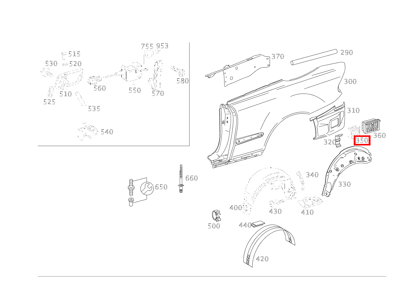 Klappe ENTLUEFTUNG AN HINTERKOTFLUEGEL IM BEREICH STOSSFAENGER RECHTS CLK 63 AMG Cabriolet 209 Klappe ENTLUEFTUNG AN HINTERKOTFLUEGEL IM BEREICH STOSSFAENGER RECHTS CLK 63 AMG Cabriolet 209