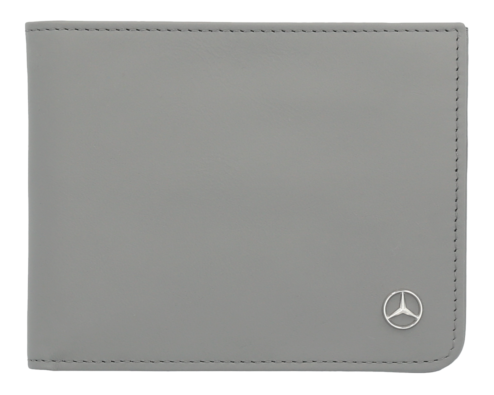 Geldbörse silbergrau, Rindleder
