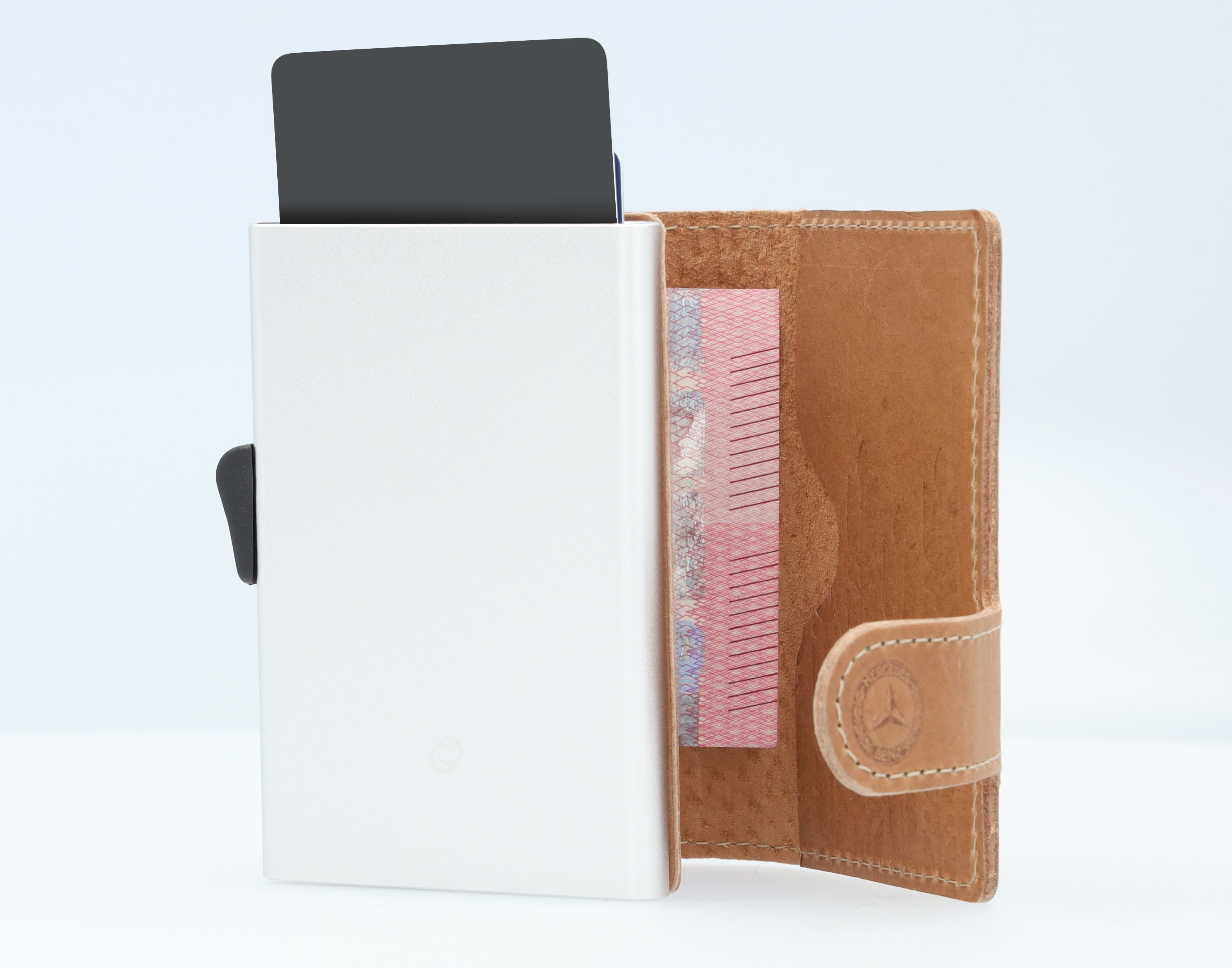 Mini-Geldbörse, cognac