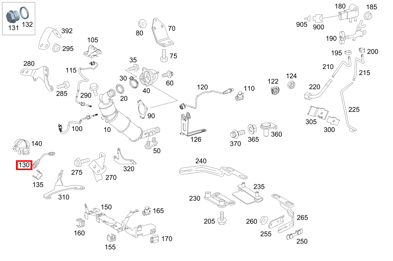 Lambdasonde SONDE LINKS VOR KAT S350BT L 4M 221 Lambdasonde SONDE LINKS VOR KAT S350BT L 4M 221