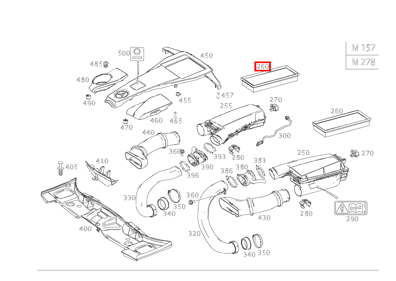 Luftfiltereinsatz Rechts CLS500 4M BE 218 Luftfiltereinsatz Rechts CLS500 4M BE 218