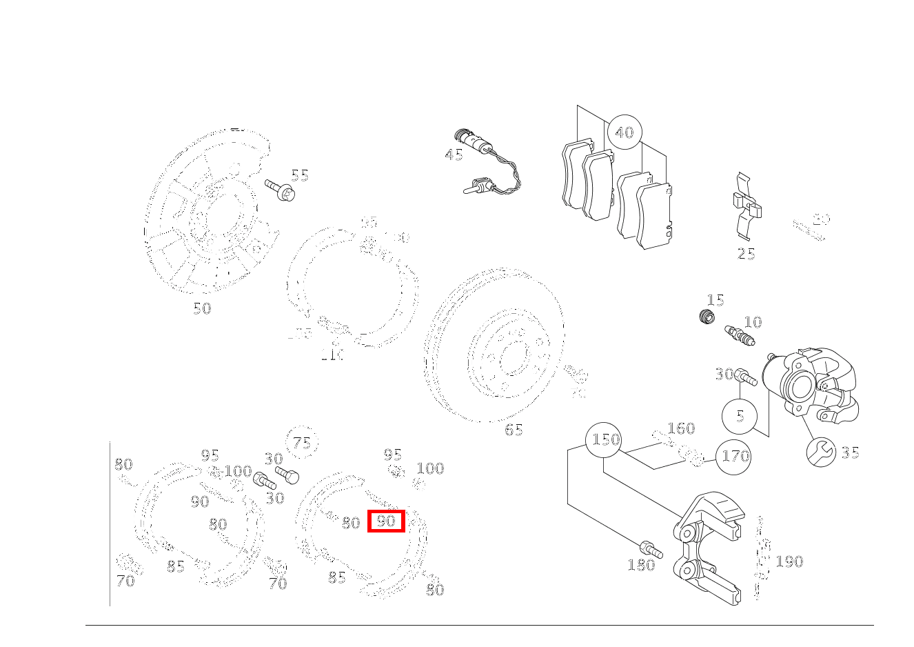 Zugfeder BREMSBACKENRUECKHOLUNG S 350 L 4-MATIC 220