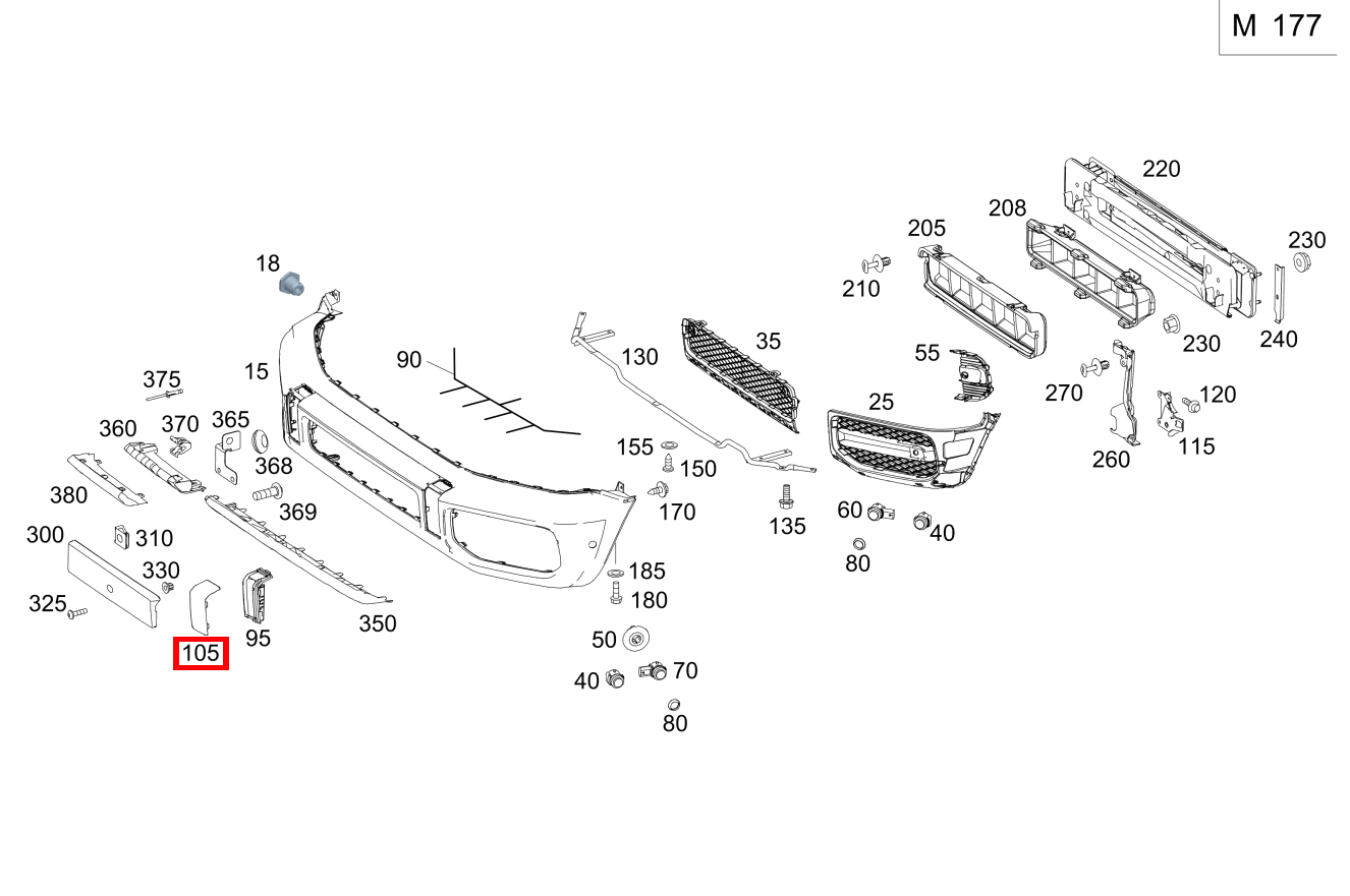 Abdeckung Stossfänger Links Mercedes-AMG G 63 STRONGER THAN TIME Edition 463