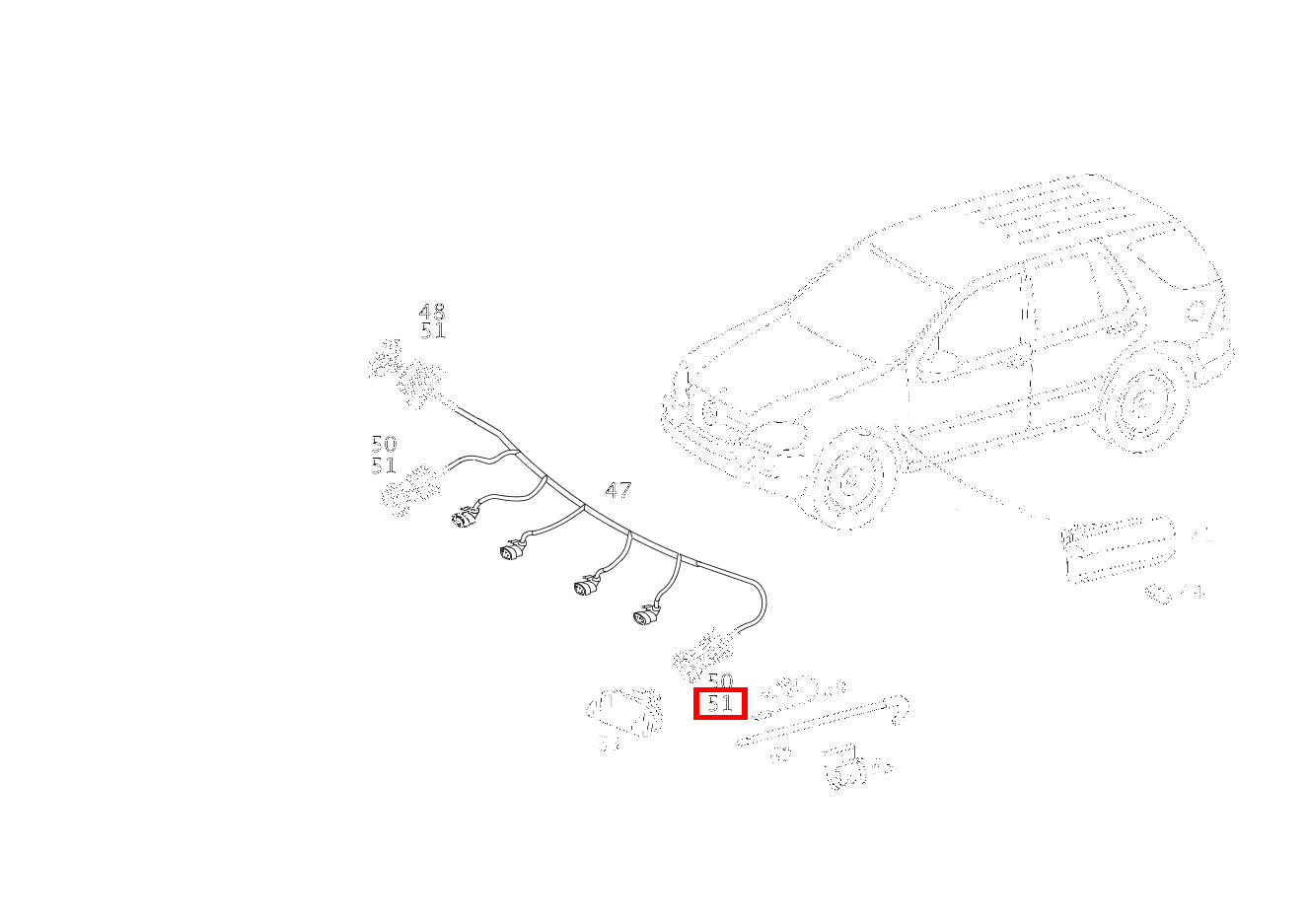 GEHAEUSEDICHTUNG NEBELSCHEINWERFER, LINKS UND RECHTS L=7.5 ,D=5.7/4 ,X=1.1-2.1,SLK2.8/LKS1.; 1.1-2.1 MM SLK2.8 ML 500 Off-Roader 163