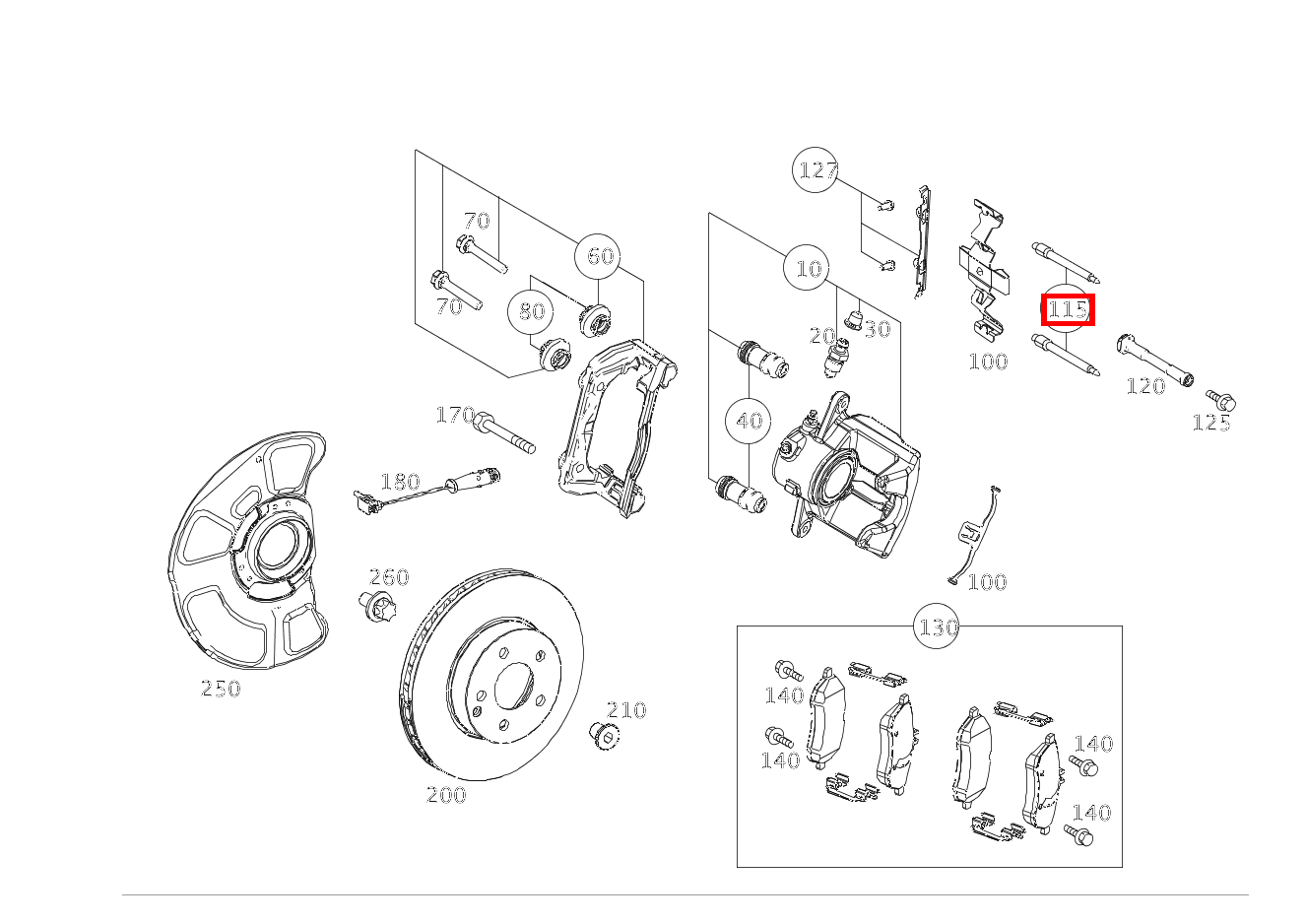 TEILESATZ FUEHRUNGSBOLZEN TEILESATZ Mercedes-AMG E 63 4MATIC T-Modell 212