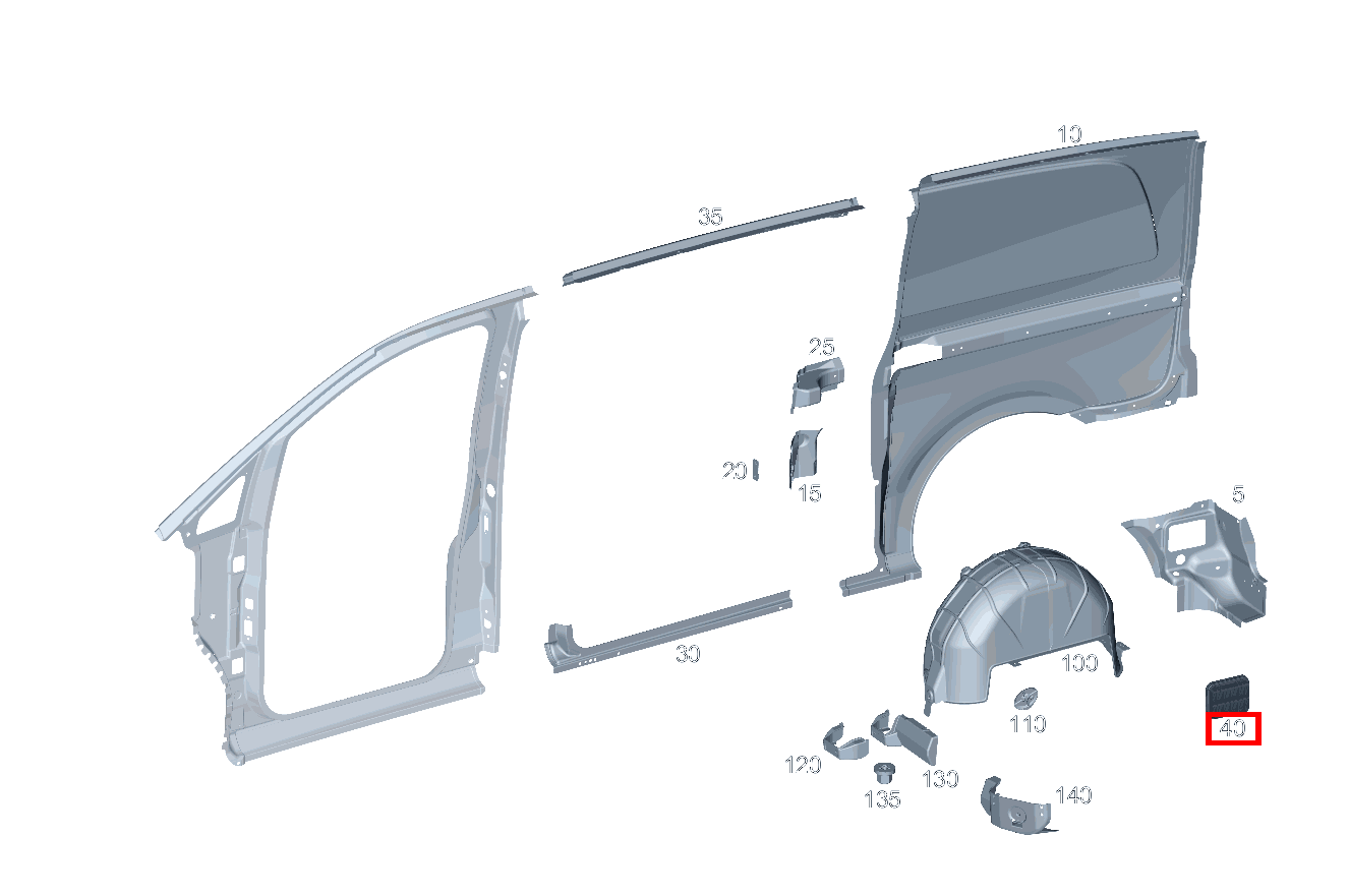 Klappe RECHTS Vito 116 CDI Kasten Lang 245 Klappe RECHTS Vito 116 CDI Kasten Lang 245
