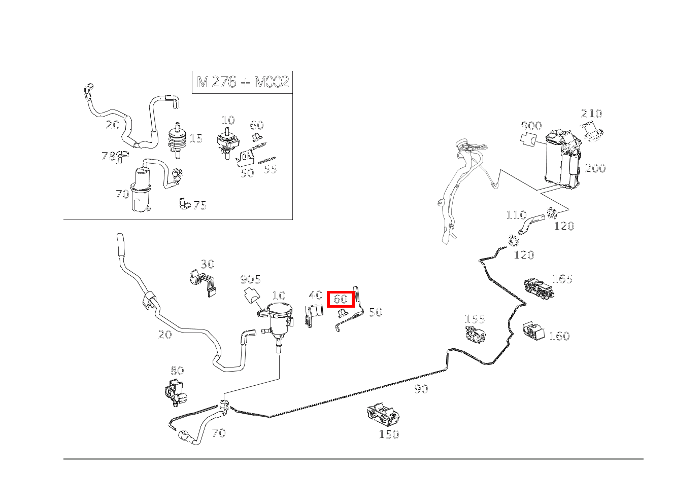 Sechskantmutter BEFESTIGUNG HALTER FUER REGENERIERVENTIL Mercedes-AMG CLS 63 4MATIC Shooting Brake 218