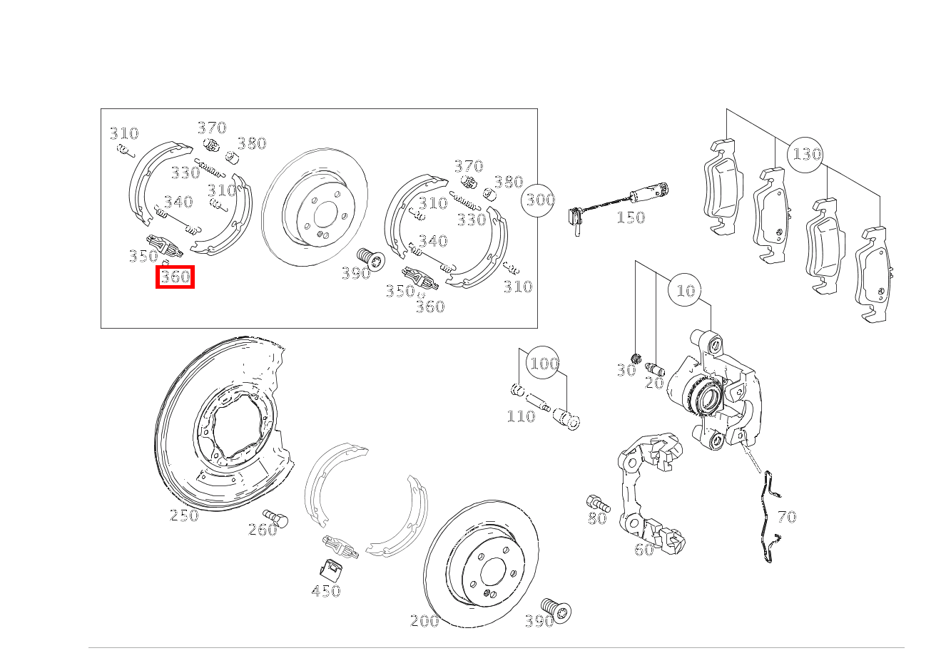 Zylinderstift Bremsseilzug an Zuglasche C 180 205 Zylinderstift Bremsseilzug an Zuglasche C 180 205