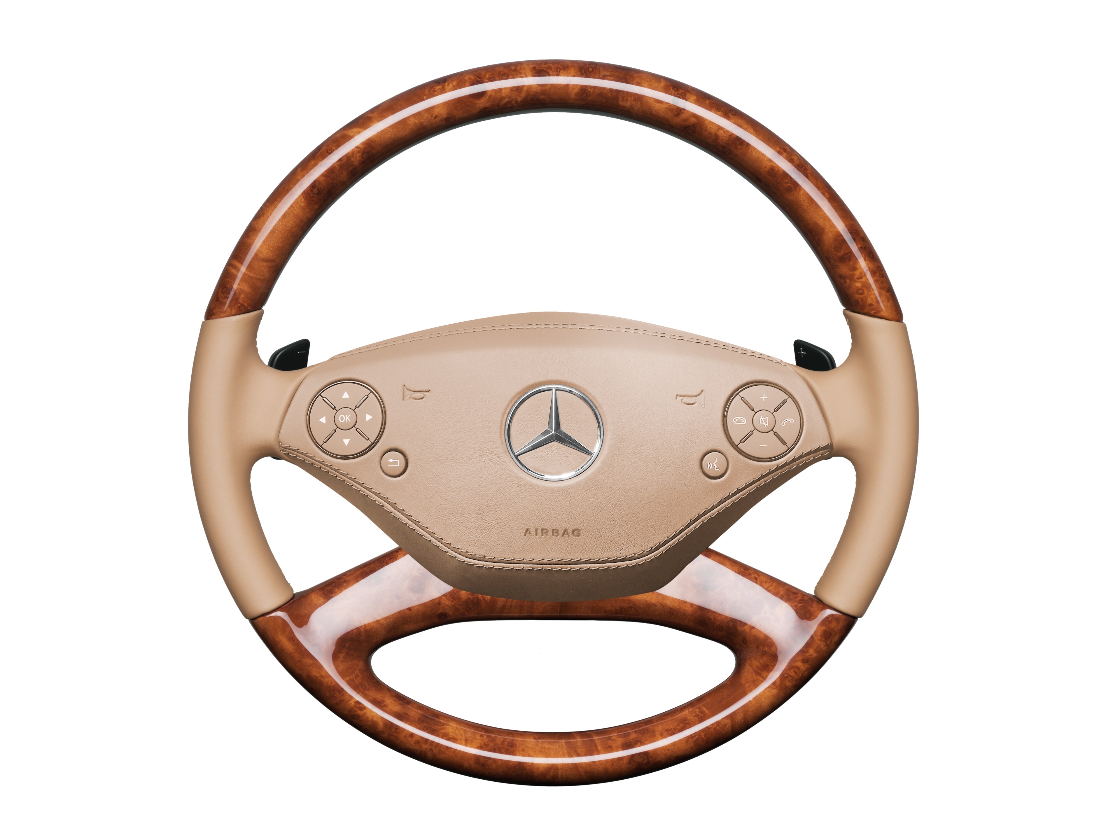 Mercedes-Benz - Holz-Leder-Lenkrad, heizbar Holz-Leder-Lenkrad, heizbar