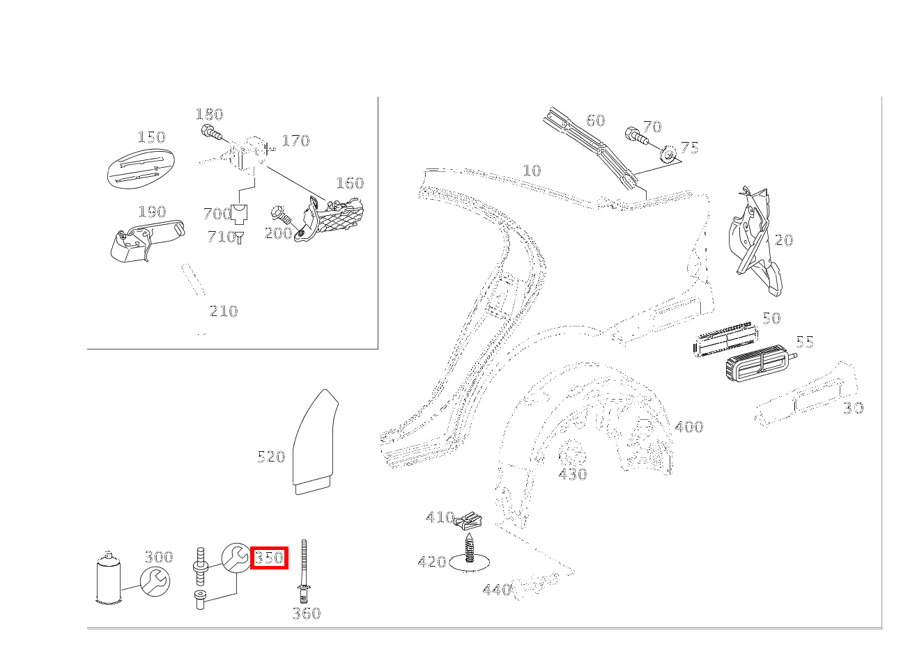TEILESATZ GEWINDEBOLZEN REPARATURLOESUNG FUER ABGEBROCHENE SCHWEISSBOLZEN CLS 55 AMG 219