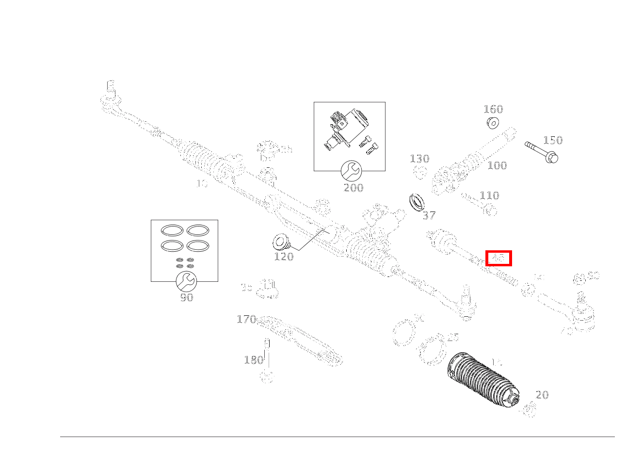 Spurstange LINKS UND RECHTS INNEN CLK 63 AMG Cabriolet 209