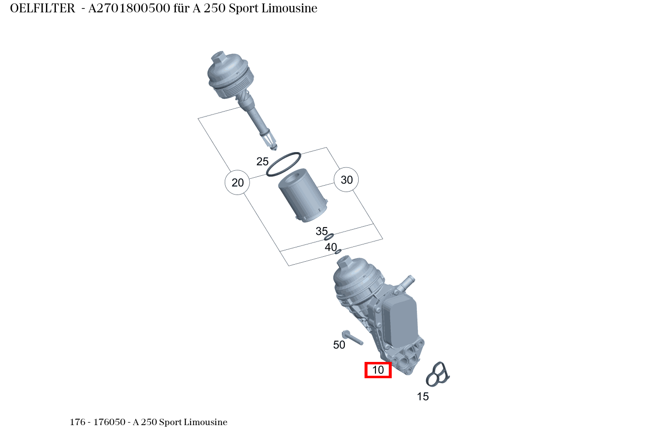 Ölfilter A 250 Sport Limousine 176 Ölfilter A 250 Sport Limousine 176