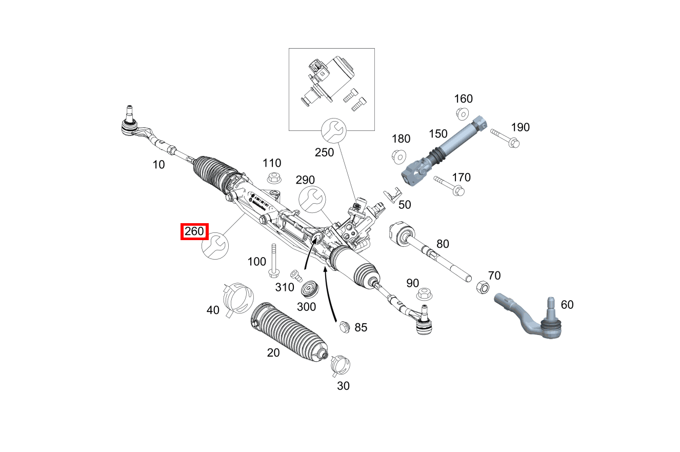REP.SATZ LENKGETRIEBE REPARATURSATZ FUER OELLEITUNGEN E 350 d Cabriolet 253 REP.SATZ LENKGETRIEBE REPARATURSATZ FUER OELLEITUNGEN E 350 d Cabriolet 253