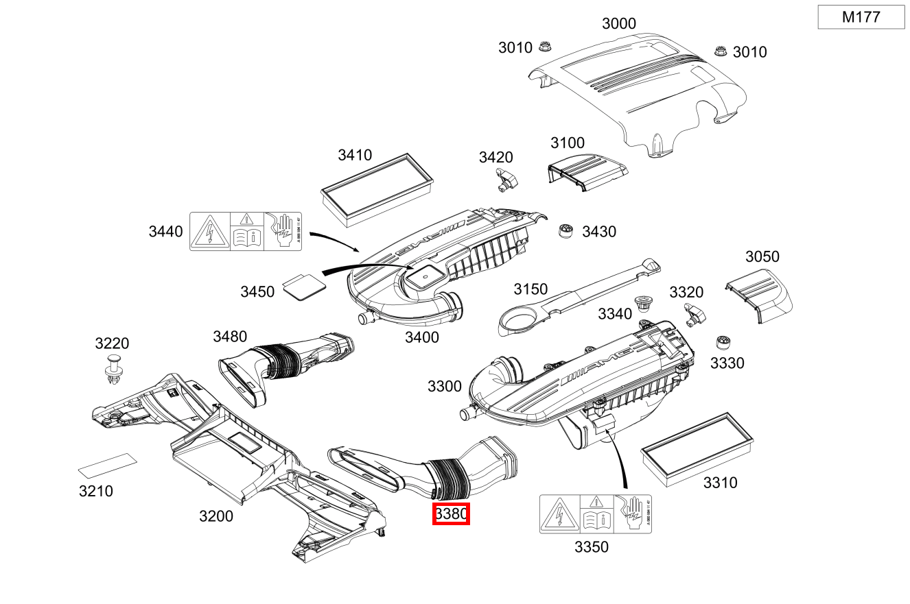 Faltenschlauch Links Mercedes-AMG C 63 S Cabriolet 205 Faltenschlauch Links Mercedes-AMG C 63 S Cabriolet 205