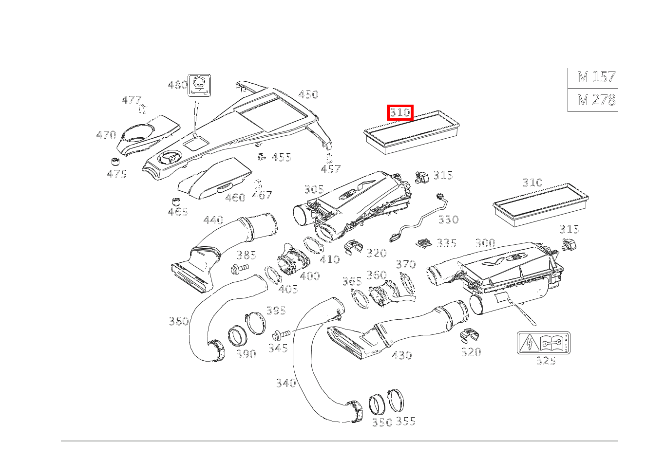Luftfiltereinsatz Rechts S 500 Limousine 222 Luftfiltereinsatz Rechts S 500 Limousine 222