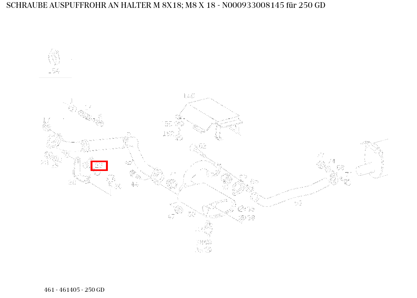 Schraube AUSPUFFROHR AN HALTER M 8X18; M8 X 18 250 GD 461 Schraube AUSPUFFROHR AN HALTER M 8X18; M8 X 18 250 GD 461