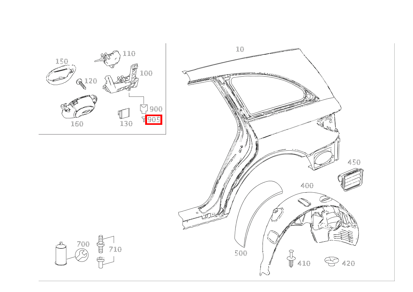 FEDERSTECKER MOTOR ZENTRALVERRIEGELUNG TANKKLAPPE M14/10; 0.5-1.0 MM2 JPT R 500 L 251