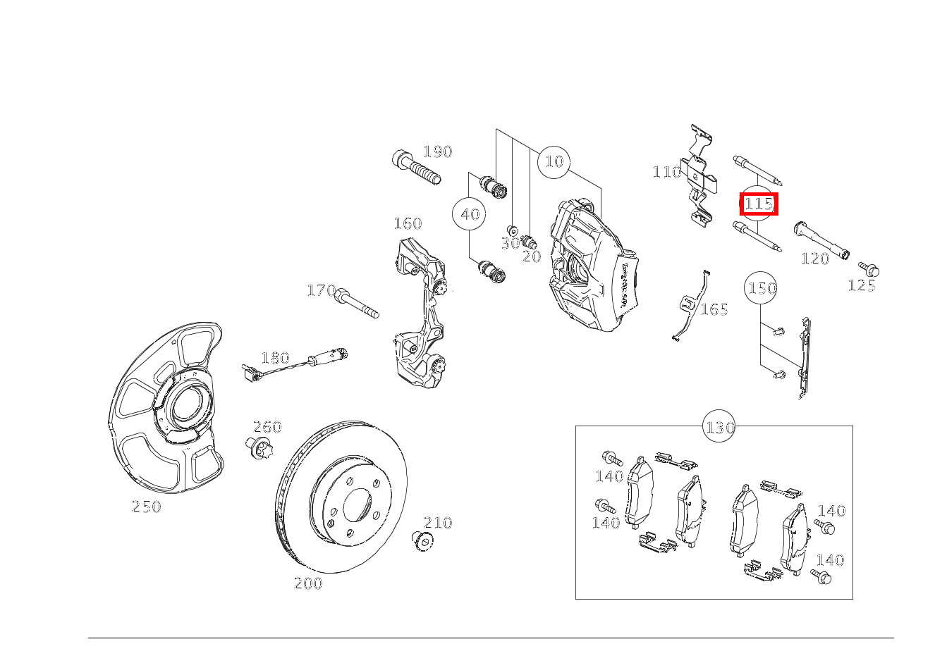 TEILESATZ FUEHRUNGSBOLZEN Teilesatz Mercedes-AMG CLS 63 4MATIC Shooting Brake 218