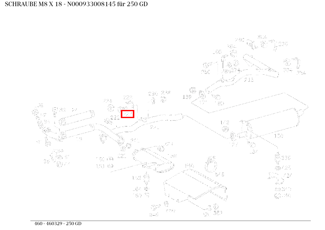 Schraube M8 X 18 250 GD 460 Schraube M8 X 18 250 GD 460