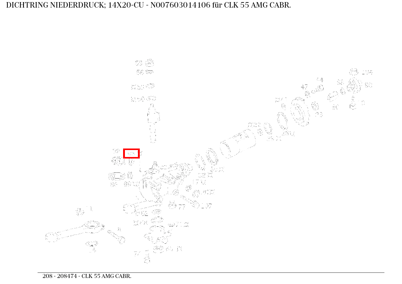 Dichtring NIEDERDRUCK; 14X20-CU CLK 55 AMG CABR. 208 Dichtring NIEDERDRUCK; 14X20-CU CLK 55 AMG CABR. 208