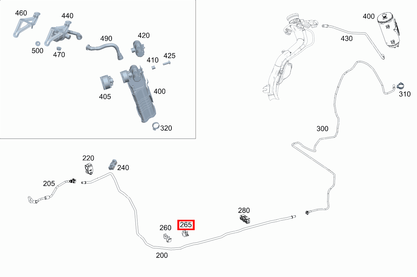 SCHLAUCHHALTER Befestigung Kraftstoffleitung Mercedes-AMG E 63 S 4MATIC+ T-Modell 213