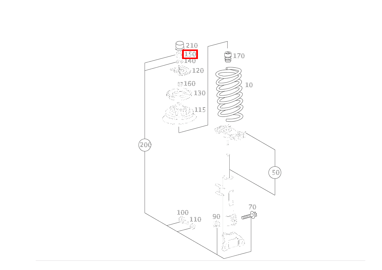 Sechskantmutter AN STOSSDAEMPFER OBEN; M14X1.5 C 320 Sportcoupé 203