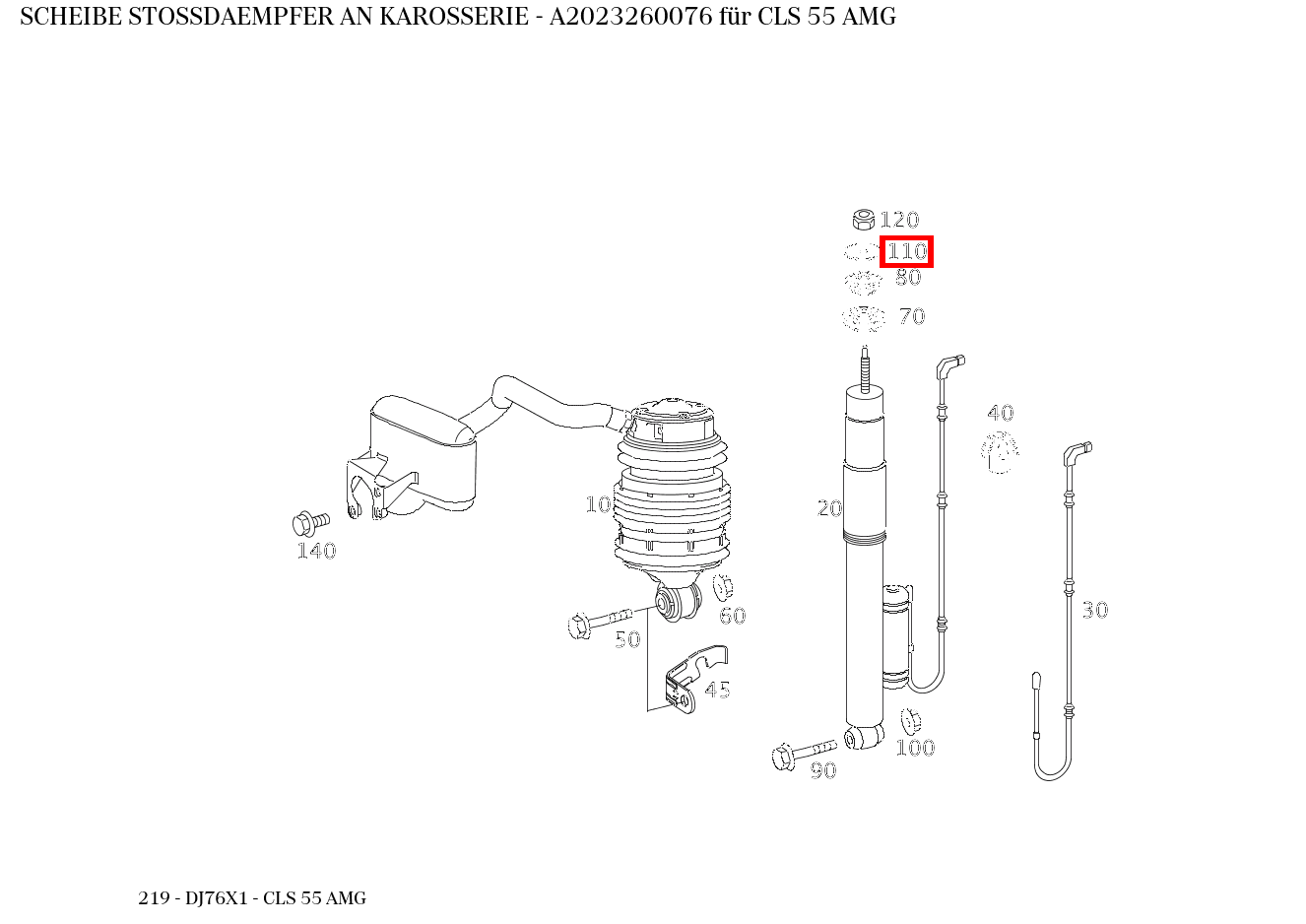 Scheibe STOSSDAEMPFER AN KAROSSERIE CLS 55 AMG 219 Scheibe STOSSDAEMPFER AN KAROSSERIE CLS 55 AMG 219