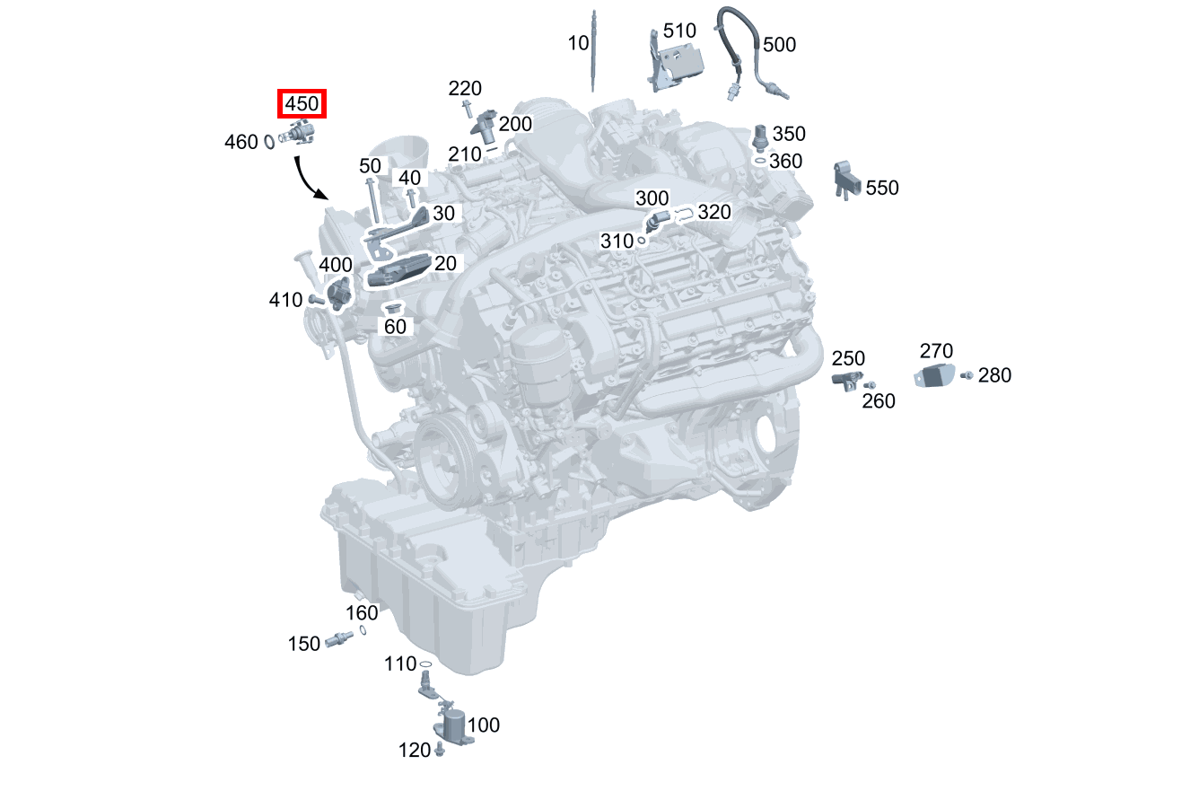 Temperatursensor Ansaugluftdrosselung E280CDI SONDERAUFB 211
