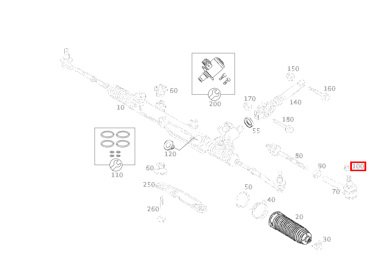 Sechskantmutter SPURSTANGE AN ACHSSCHENKEL; M14X1,5 C 320 Sportcoupé 203