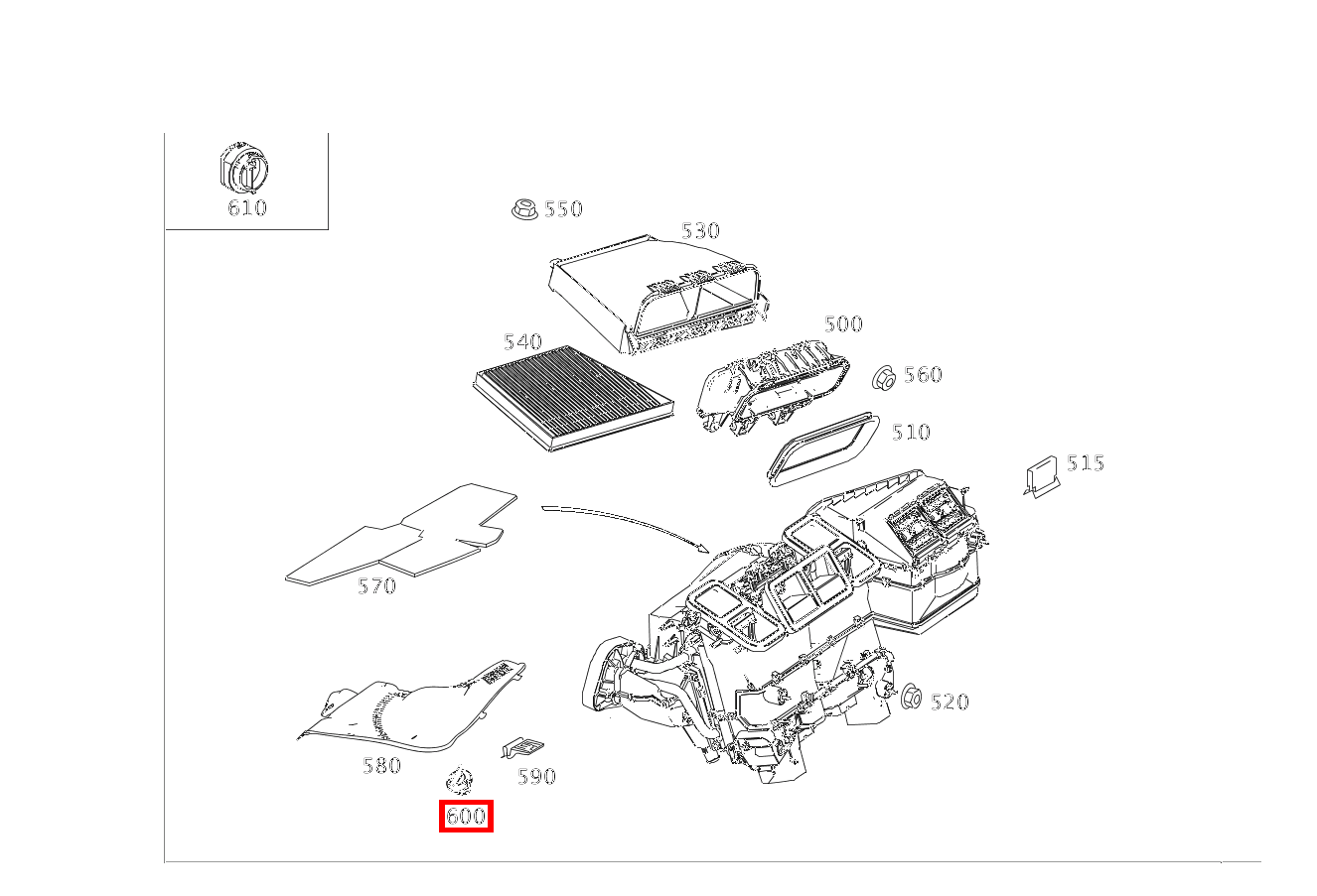 Verschluss An Abdeckung CLS 55 AMG 219