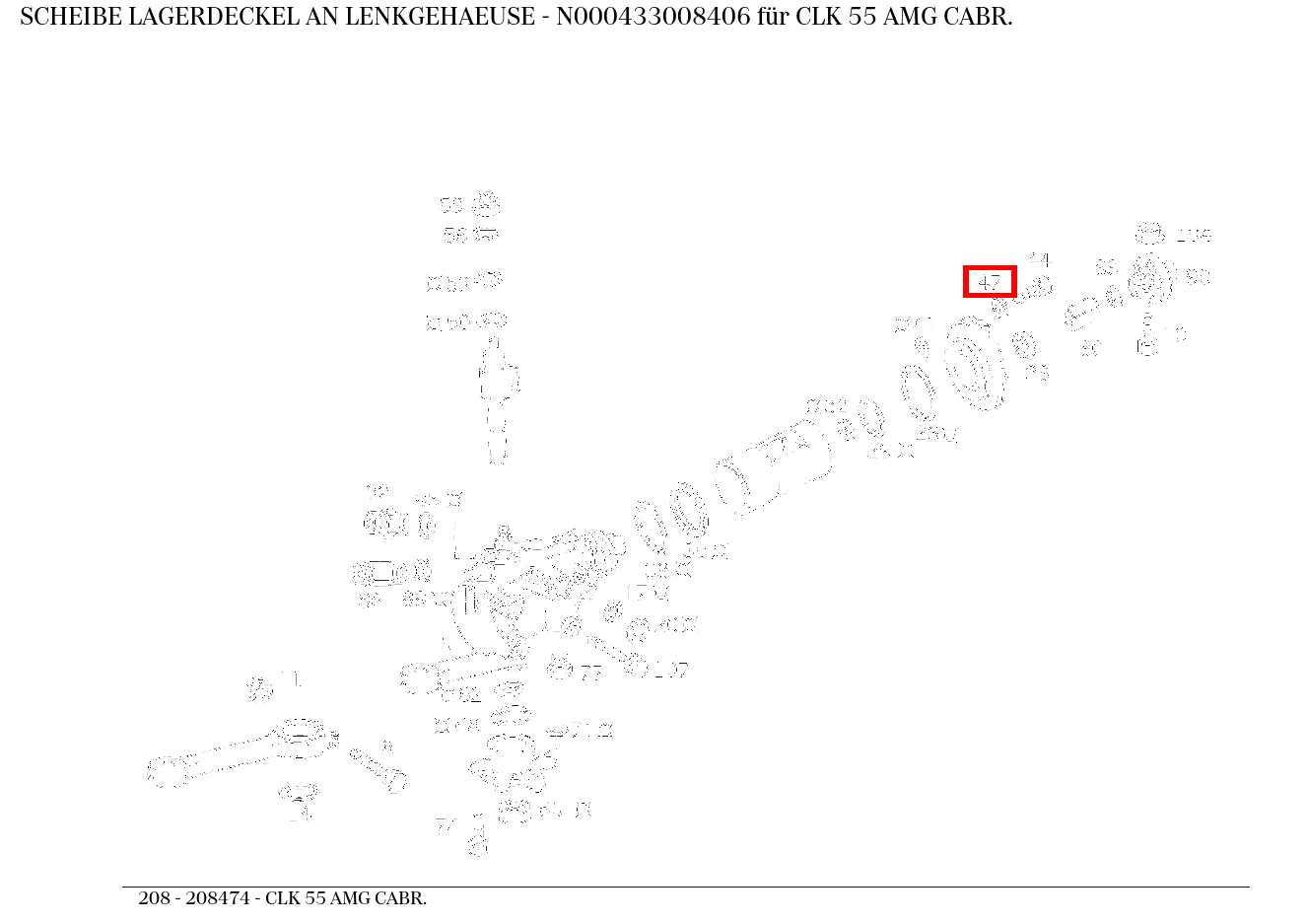 Scheibe LAGERDECKEL AN LENKGEHAEUSE CLK 55 AMG CABR. 208